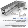 thumbnail image 4 of Uxcell 5Pcs M8x35mm T Slot Bolts Drop-in Bolt T Shape Stud Sliding Screw Silver, 4 of 6
