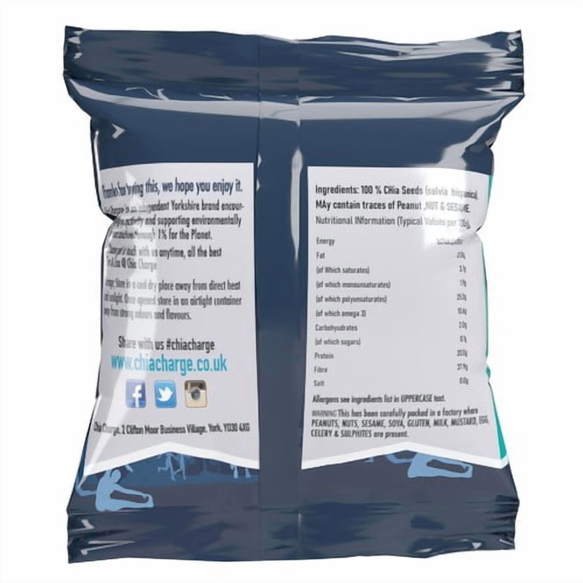 Chia Charge Chia Seeds 200g, British Import (Pack of 3)