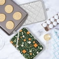 thumbnail image 5 of Yayeee Pot Holders Kitchen Heat Resistant with Pockets 7"x9.8" Cotton Oven Cooking Hot Pads, Orange Flowers, 5 of 7