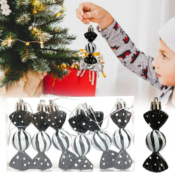 CAIMYY Christmas Tree Ornaments Set Red And White Snowflake Decor For Home And Parties