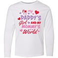 thumbnail image 3 of Inktastic Valentine's Day I'm My Daddy's Girl and My Mommy's World Long Sleeve Youth T-Shirt, 3 of 5