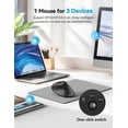 thumbnail image 2 of Mouse ergonómico Bluetooth recargable TECKNET, 6 DPI, negro, 2 of 7