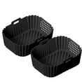 thumbnail image 2 of YWIYIUD 2 Pcs Doublures Réutilisables pour Friteuse à Air Chaud 8.26 X 6.49 X 3.14 Pouces Durables en Forme de Carré Panier de Friteuse à Air Portable et Antiadhésif Doublure de Remplacement Accessoires Durables pour la Cuisson et la Pâtisserie, 2 of 6