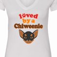 thumbnail image 4 of Inktastic Chiweenie Dog Women's V-Neck T-Shirt, 4 of 5