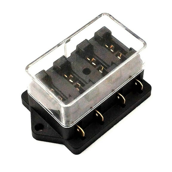 4 Way Blade Fuse Holder Box Fusebox Marine Kit Car Boat 12V / 24V