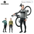 thumbnail image 5 of ROCKBROS Cycling Jersey Tencel Modal Xmicro-fiber Wool High Elasticity Soft & Skin-friendly Comfortable/Breathable 3-sided Pocket Cycling Shirt Outfit, 5 of 27