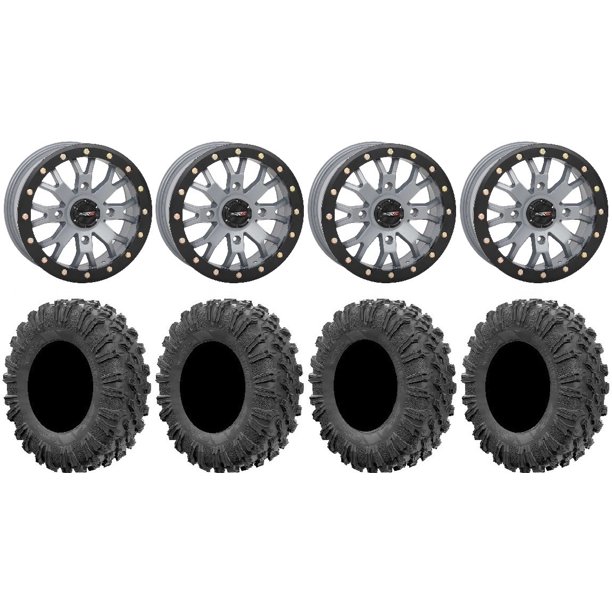 System 3 Sb 4 Grey 6 1 14 Wheels 32 Motoravage Tires Can Am Maverick X3 Honda Pioneer 1000 Talon Walmart Com