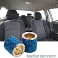 thumbnail image 4 of 2 Piezas de Cristal de Diamante para Reposacabezas de Coche, Reposacabezas, Anillos, Decoración Brillante, Fácil de Instalar, Diámetro Interior de 0,6 Azul 02 shamjiam Collares de reposacabezas de coche, 4 of 8