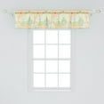 thumbnail image 2 of Ambesonne Pastel Window Valance, Abstract Retro Flowers, 54" X 12", Almond Green Pale Green, 2 of 3
