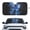 Blue Butterfly Floral Sparkle, variant on XYZCANDO Car Windshield Sun Shade with Funny Animal Print, Auto Sun Shade for Blocking Heat, Universal Fit for Daily Road Trips and Summer Travel