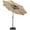 Beige, variant on Gymax 9 Ft Patio Table Market Umbrella w/ 18 Solar LED Lights & Heavy-duty Base Tan