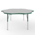 thumbnail image 3 of ECR4Kids 60in Flower Premium Thermo-Fused Adjustable Activity Table Grey/Green/Green - Standard Swivel, 3 of 4