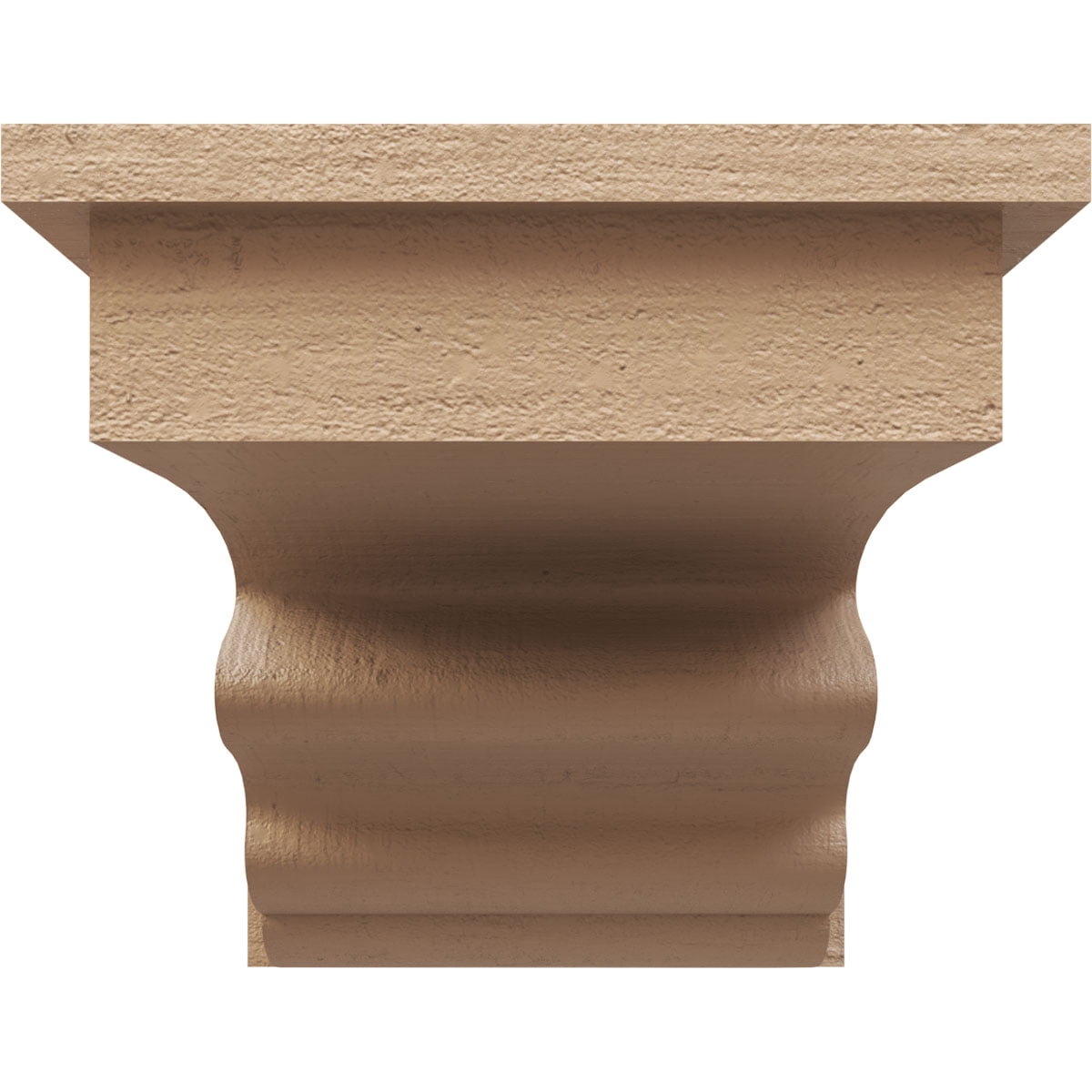7"W x 14"D x 7"H Wide Highland Rough Cedar Woodgrain TimberThane Corbel, Primed Tan