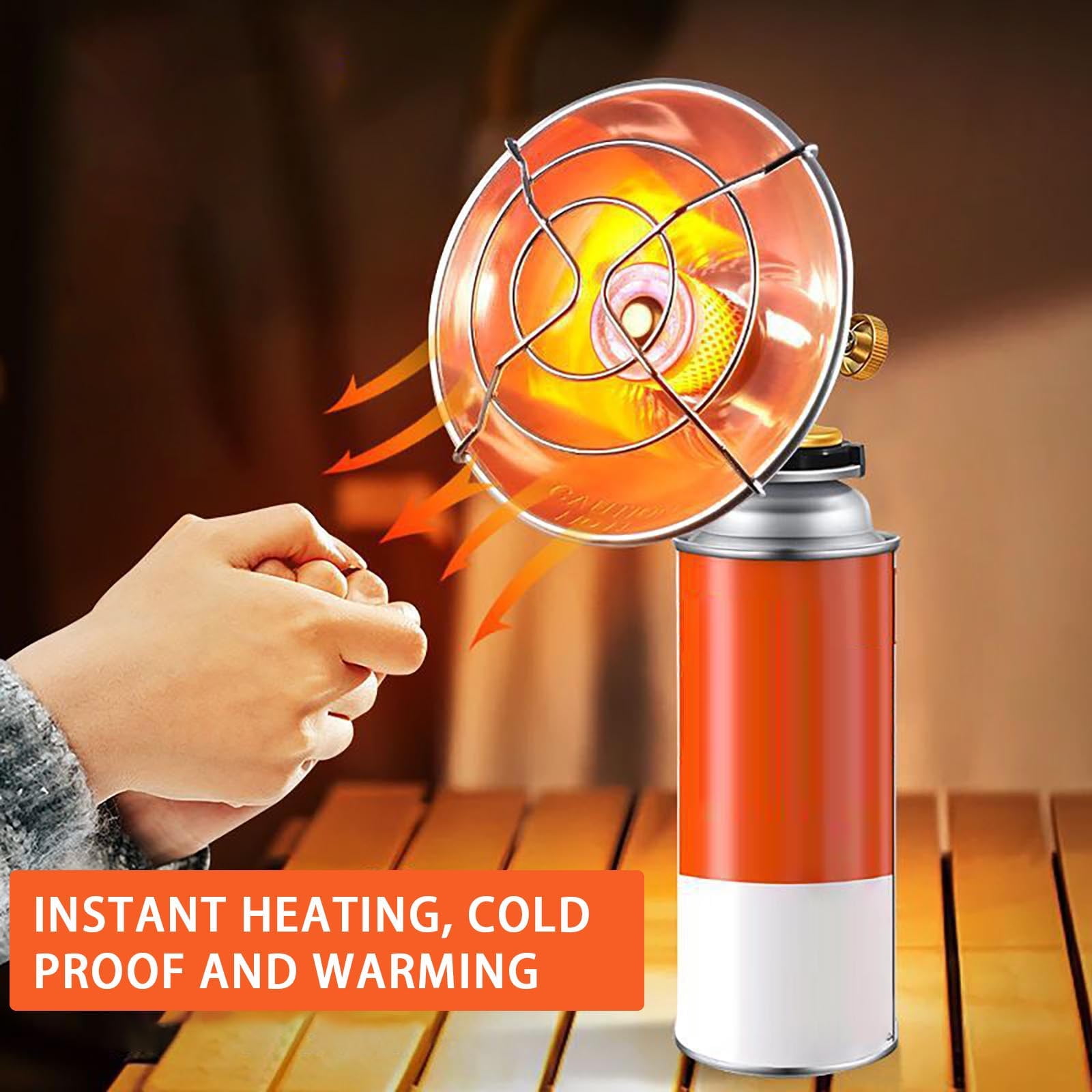 Portable Heater, Gaqring Mini Sun Gas Heating Stove Cover, Protective Outdoor Camping Tent Heater for Winter Fishing Emergency Warmth