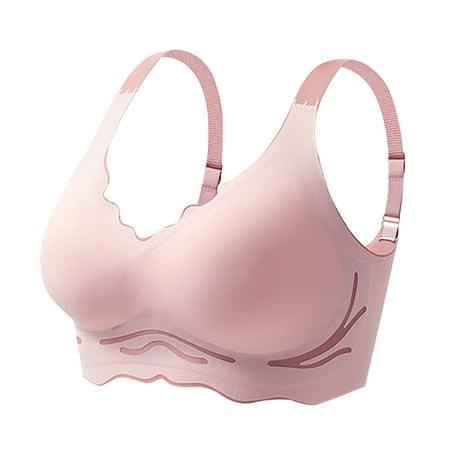 Gnurob Bras for Women No Underwire  Push Up Wireless Bra Full Coverage Seamless Bralette Soft and Lightly Underwear for Everyday Clearance Deals  02-Pink 5X-Large