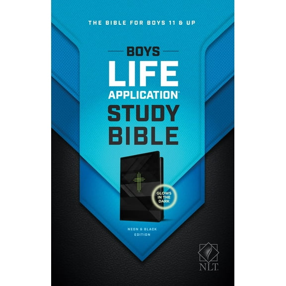 NLT Boys Life Application Study Bible-Neon/Black TuTone