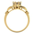 thumbnail image 4 of Claddagh Engagement Ring for Women - 1.06ct Yellow Moissanite in 18K Yellow Gold Promise Ring, 4 of 6