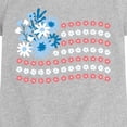 thumbnail image 2 of Instant Message - Floral USA Flag Fitted Short Sleeve Graphic T-Shirt, 2 of 5