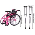 thumbnail image 2 of 1pcs Mini Pink Foldable Rehabilitation Wheelchair - Simulation Role-playing Toy for Pretend Play, Cute Design, Perfect for Kids to Learn and Engage in Imaginative Playtime, Pink, 2 of 5