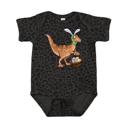 

Inktastic Easter Velociraptor with Bunny Ears Gift Baby Boy or Baby Girl Bodysuit