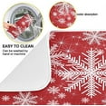 thumbnail image 4 of White Snowflake Dish Drying Mat Large for Kitchen Counter 18x24 In Reversible Merry Christmas Tableware Pad Dish Drainer Rack Mats Fast Absorbent Kitchen Accessories for Countertop Sink, 4 of 7