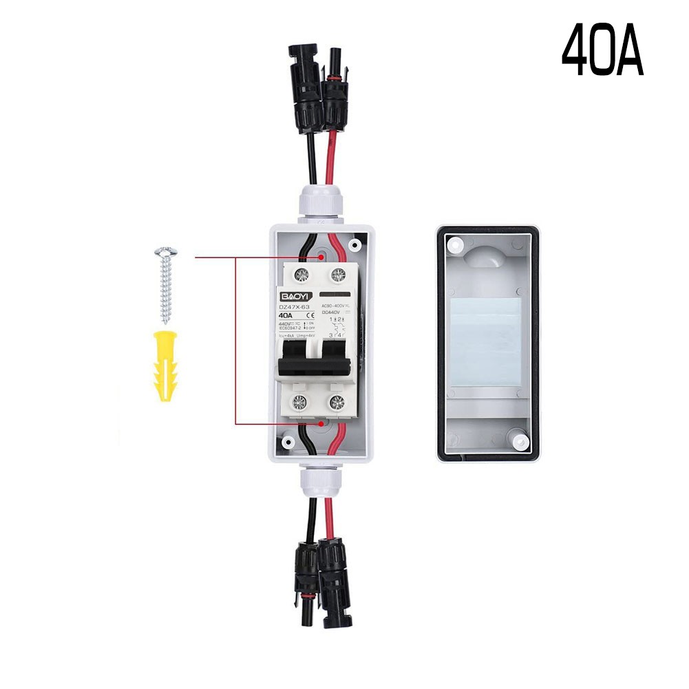 PV Isolator Switch DC/AC 30A IP65 Disconnect Circuit Breaker for Solar