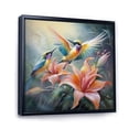 thumbnail image 2 of Designart "Birds Of Paradise love V" Floral Floater Framed Wall Art Print, 2 of 7