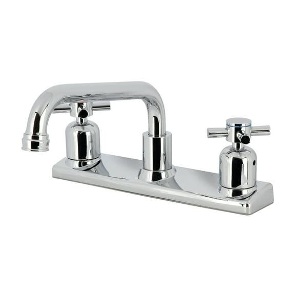 Kingston FB2131DX Concord Two-Handle 2-Hole 8" Centerset Kitchen Faucet in Polished Chrome