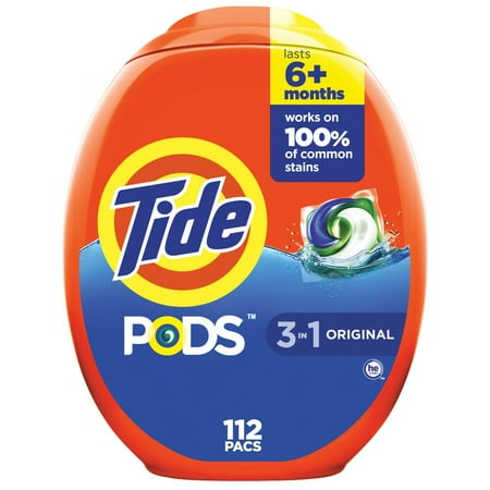 Tide PODS Coldwater Clean Original HE Laundry Detergent Pacs - 112 ct- Pack of 2