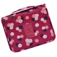 thumbnail image 3 of Bolsa de almacenamiento Macarena Multifuncional Con Cremallera Para Viajes Cosmética Unisex Vino rojo flores, 3 of 6