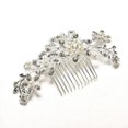 thumbnail image 1 of New Crystal Rhinestone Wedding Flower Pearls Hair Clip Hair Comb for Women Bride, 1 of 5
