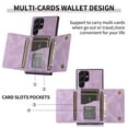 thumbnail image 2 of Nalacover for Samsung Galaxy S23 Ultra Wallet Case with Credit Card Holder Slots Magnetic Closure Kickstand Purse Premium PU Leather+ TPU Shockproof Case for Samsung Galaxy S23 Ultra - Purple, 2 of 6