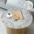 thumbnail image 4 of Cubierta de mesa redonda, mantel redondo ajustado con borde elástico para mesa de picnic para comedor al aire libre, se adapta a 40"-44", gris claro, 4 of 6