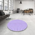 thumbnail image 4 of Ahgly Company Machine Washable Indoor Square Transitional Blossom Pink Area Rugs, 5' Square, 4 of 7