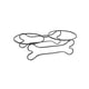 thumbnail image 1 of Comedero elevado para mascotas, soporte para cuencos y comederos 28cmx7cmx13cm Hueso, 1 of 7