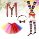 thumbnail image 4 of Kit de falda tutú arcoíris con lazo colorido, guantes largos, medias, tirantes, conjunto de accesorios para disfraces (niño), 4 of 5