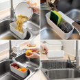 thumbnail image 2 of Cesta coladora para fregadero, estante de almacenamiento con escurridor de cocina de 2 uds, estante colgante multifuncional, estante de almacenamiento para fregadero, 2 of 5