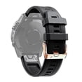 thumbnail image 1 of For Garmin Fenix 6s Pro 20mm Rose Gold Buckle Silicone Watch Band, 1 of 5