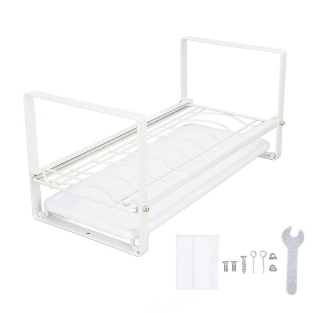 Tazones de Estante de Almacenamiento de gabinete de Cocina Platos Platos Soporte de Drenaje no es unión a Prueba (White)