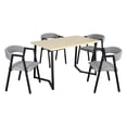 thumbnail image 1 of Juego De Comedor 4 Sillas y Mesa Tablero MDF Asiento Acolchado Kingshouse beige G, 1 of 7