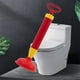 thumbnail image 4 of Desatascador de inodoro de alta resistencia | Removedor multiuso de obstrucciones para baños, cocinas, bañeras, lavabos | Plástico gris/rojo | 13x10x48 cm | Herramienta eficiente para desatascar, 4 of 7