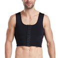 thumbnail image 3 of Men Chest Shape Vests Male Control Breast Gynecomastia Professional Slimming Tank Top Correct Corset Compressing Compression No.2, 3 of 9