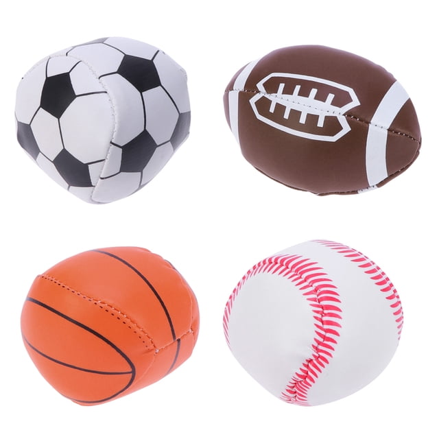 OULII 4 Pcs Balles Jouets PVC Balle de Sport Anti-Stress Jouets de Plein Air pour Filles