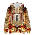 thumbnail image 3 of Sudadera con capucha de forro polar con tótem étnico y flores retro indias 2021 para hombre y mujer, sudadera con capucha informal de gran tamaño de Stranger Things, ropa de calle, 3 of 5