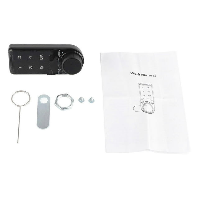 Touch keypad lock with password and access key, digital electronic security cabinet, coded locker, L 20 mm
