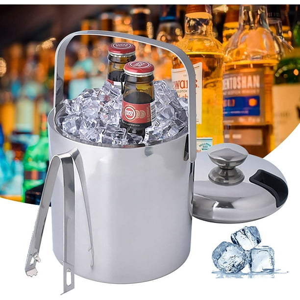 Miumaeov 1.3L Ice Bucket Champagne Bucket, Ice Bucket with Lid and