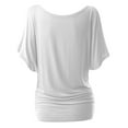 thumbnail image 3 of Doublju Womens Short Sleeve Dolman Drape Loose Fit Tunic Top(Plus Size Available), 3 of 5
