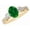 Emerald, variant on 1 to 5.5 Carat Oval 14K Yellow Gold Natural Gemstone and Diamond Engagement Ring (AAAA Heirloom Quality) Emerald 1 Carat Size: 8