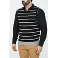 thumbnail image 2 of Men's Sweater Black Grey Stripe, 2 of 6