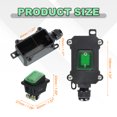 thumbnail image 2 of Uxcell Toggle Switch Rocker Button Inline Cord Switch DPST ON-OFF IP65 Waterproof with Green Rocker Button AC125-250V 16-20A, 2 of 6